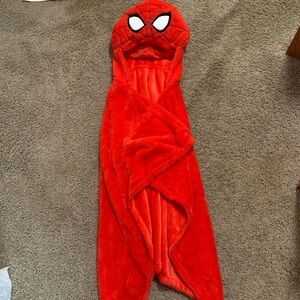 Spider-Man Marvel Hooded Red Blanket